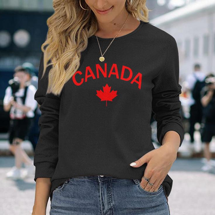 Canada Canada Flag Maple Leaf Canadian Proud Canadian Langarmshirts Geschenke für Sie