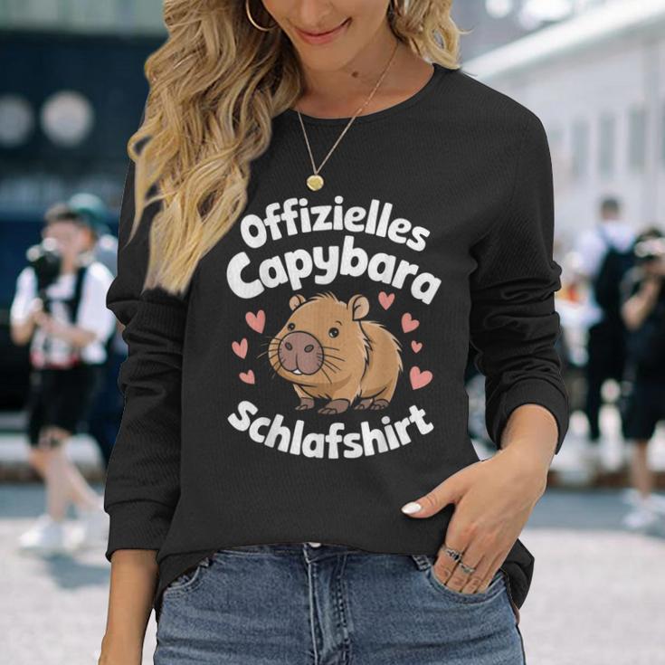 Capybara Official Capybara Sleep Langarmshirts Geschenke für Sie