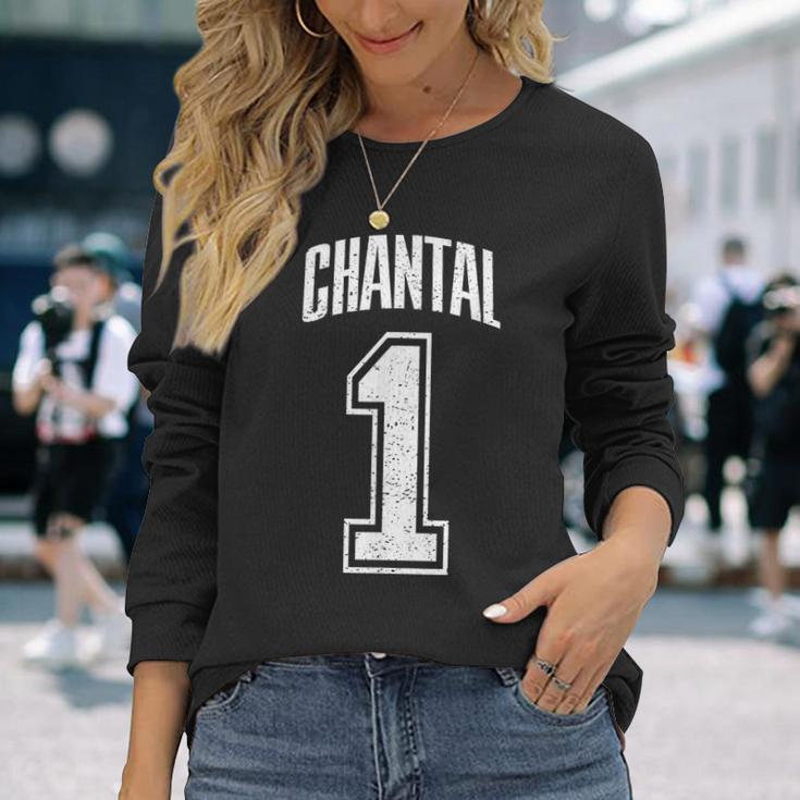 Chantal Supporter Number 1 Biggest Fan Langarmshirts Geschenke für Sie