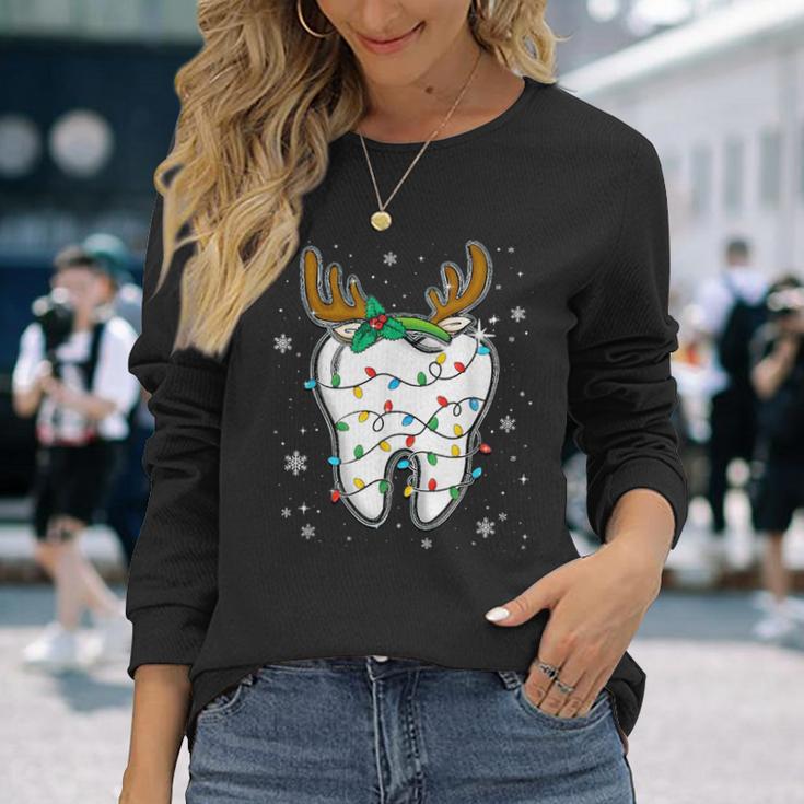 Christmas Dentist Dentist Assistant Christmas Tooth Xmas Dent Langarmshirts Geschenke für Sie