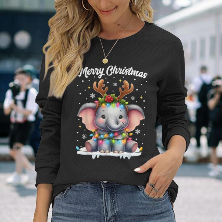 Christmas Outfit Christmas Jumper Elephant Christmas Langarmshirts Geschenke für Sie