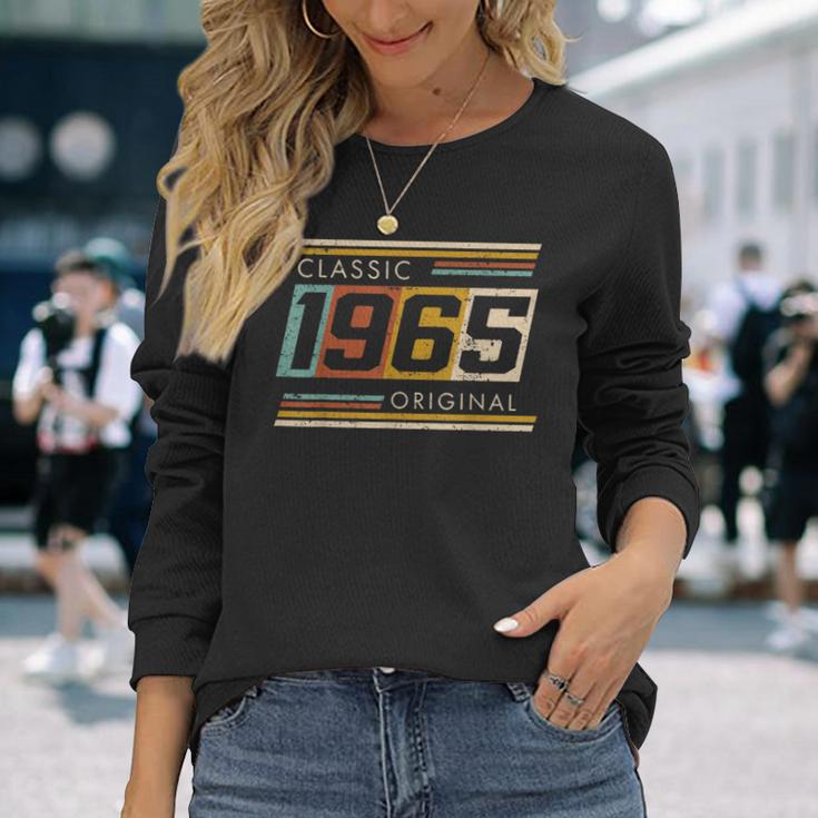 Classic 1965 Originalintage Birthday Est 1965 Edition Langarmshirts Geschenke für Sie