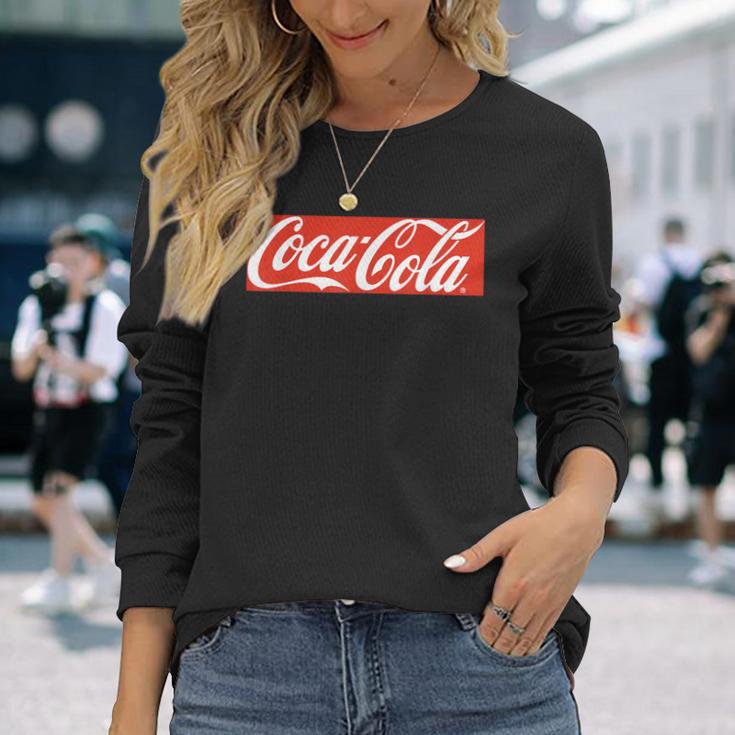 Coca-Cola Block Logo Langarmshirts Geschenke für Sie