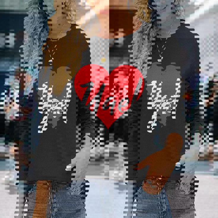 Con El Nombre I Love Yael I Heart Named Camiseta de manga larga Regalos para ella