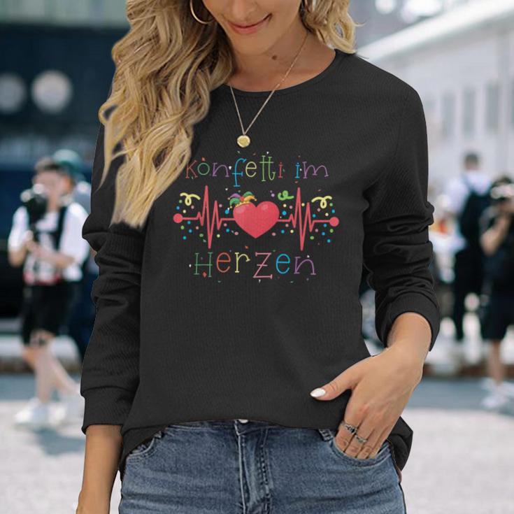 Confetti In The Heart Carnival Party Outfit Carnival Fancy Dress Langarmshirts Geschenke für Sie