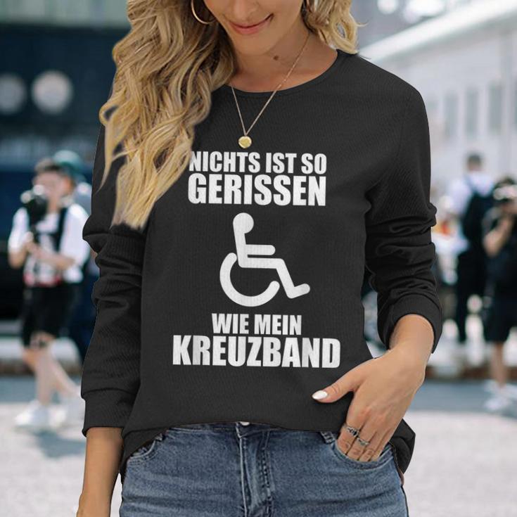 With Cross Band And Cross Band Crack Football Ski Injury Langarmshirts Geschenke für Sie