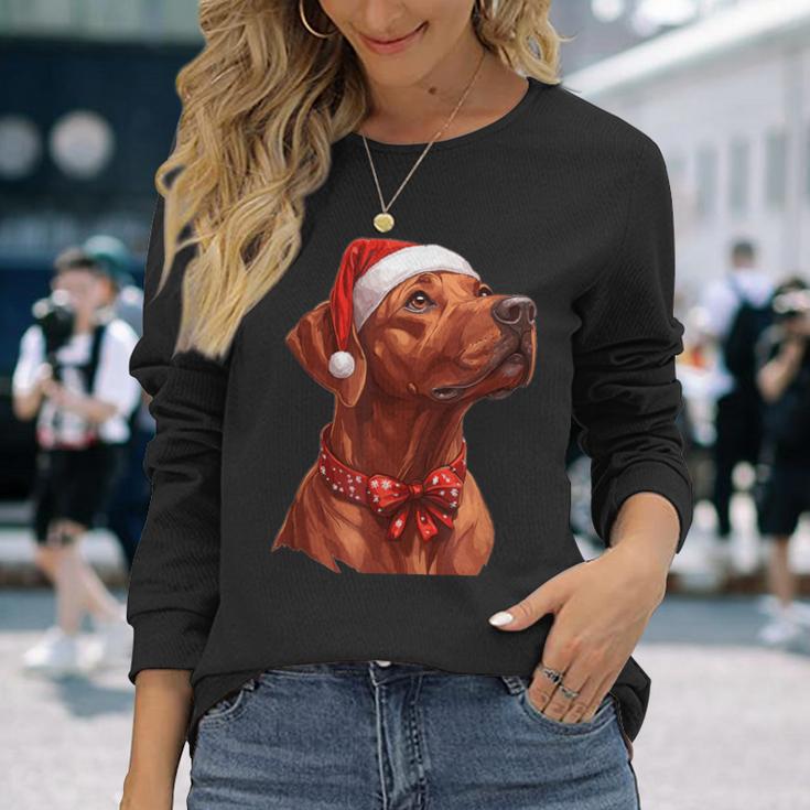 Cute Rhodesian Ridgeback Dog Christmas Merry X-Mas Graphic Langarmshirts Geschenke für Sie