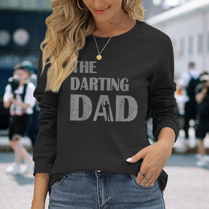 The Darting Dad Dartsport Darter Sprüche Dartboard Langarmshirts Geschenke für Sie