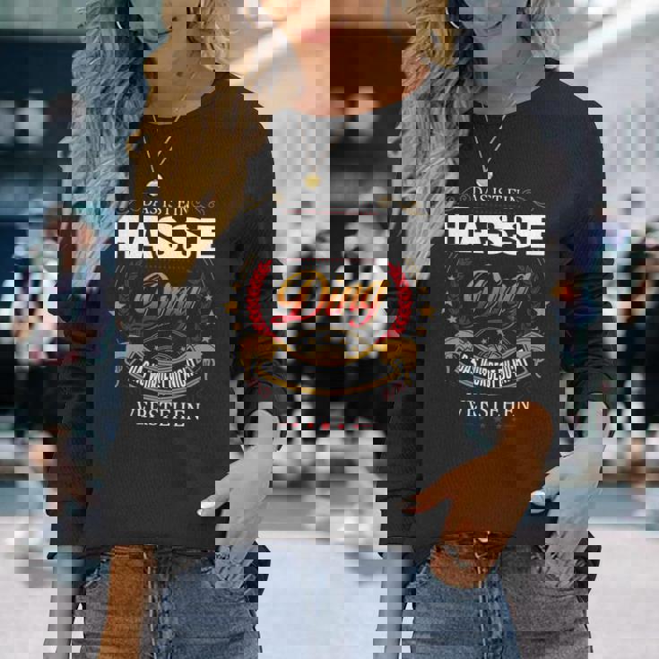 Das Ist Ein Hasse Ding Das Würdest Du Nicht Verstehen Hasse Name Langarmshirts Geschenke für Sie