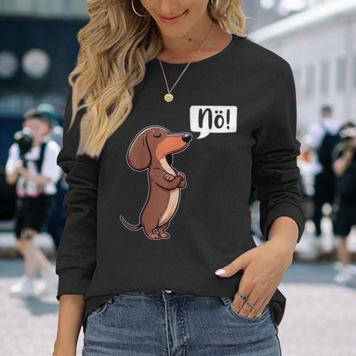 Dickköpfiger Rauhaardackel Nö Dachshund Dog Dog Langarmshirts Geschenke für Sie