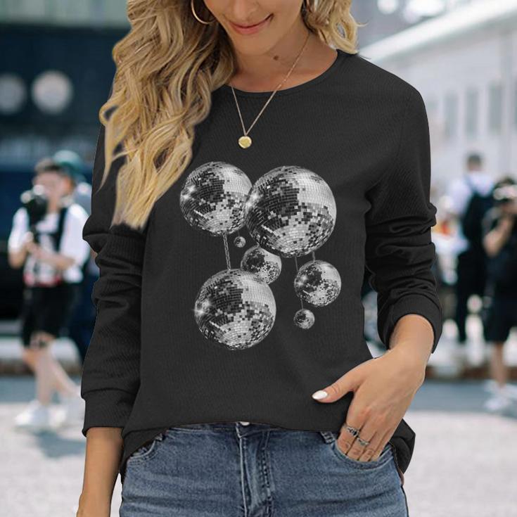 And Disco Ball Pattern 70S 80S Retrointage Langarmshirts Geschenke für Sie