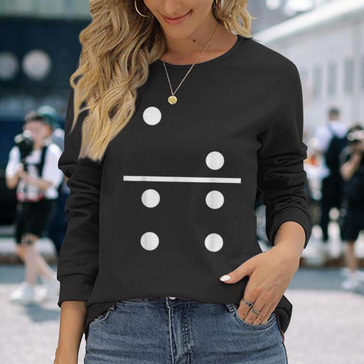 Domino Stein 2Ã4 Tile Stone Carnival Costume Langarmshirts Geschenke für Sie