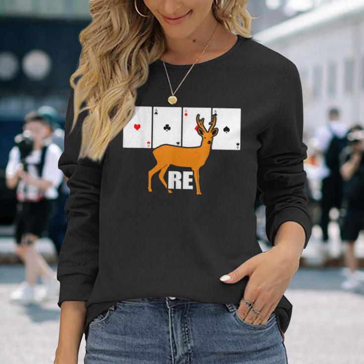 Double Head Card Game Re Langarmshirts Geschenke für Sie