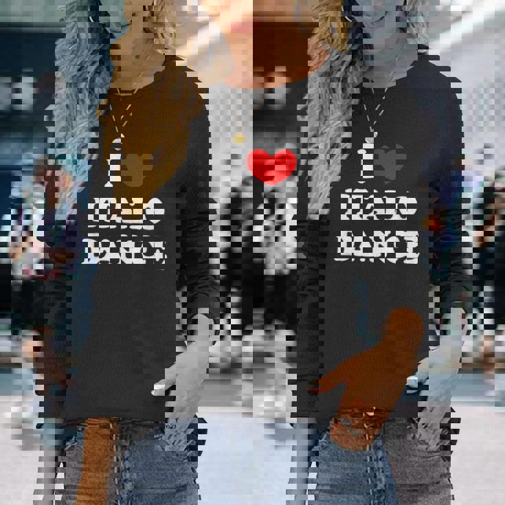 Me Encanta Italo Dance Me Encanta Italo Dance Camiseta de manga larga Regalos para ella