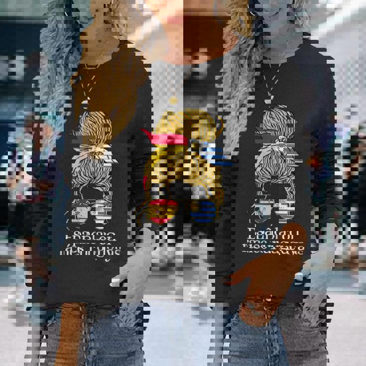 Española Con Raíces Uruguayas Origen Uruguay Camiseta de manga - Main Image