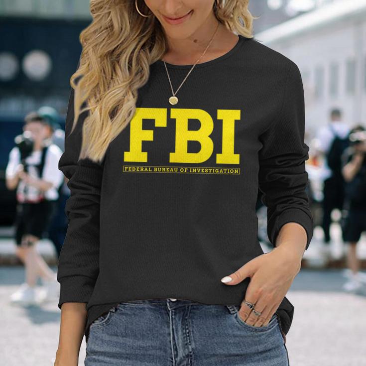 Fbi Federal Office For Investigation Officers 2-Sided Langarmshirts Geschenke für Sie