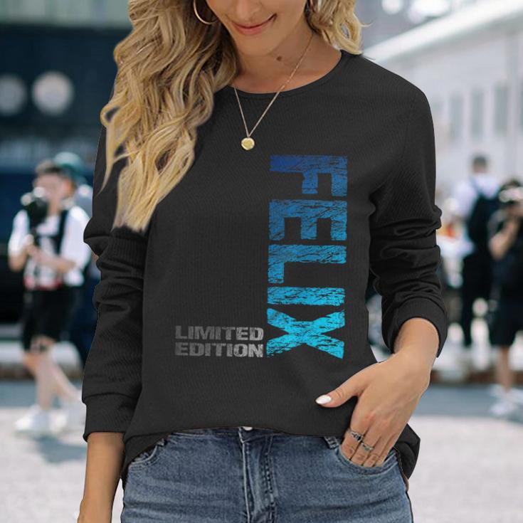 Felix Name First Name Boy Man Birthday Langarmshirts Geschenke für Sie