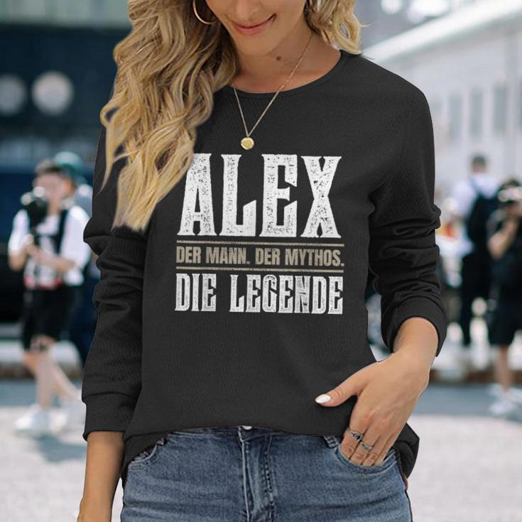 First Name Alex Name Alex Langarmshirts Geschenke für Sie