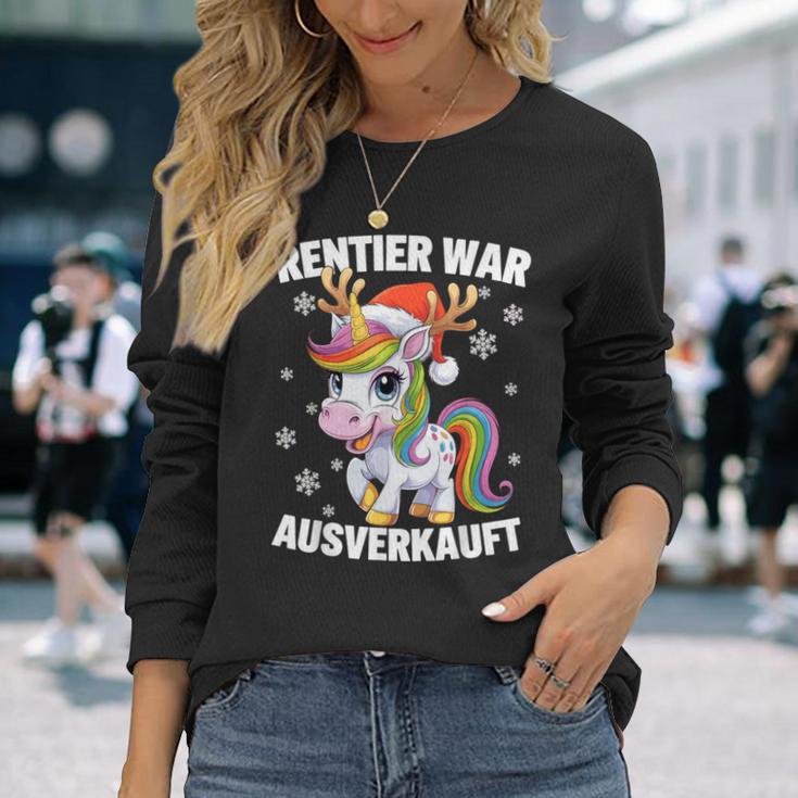 Christmas Unicorn Reindeer Was Out Sold Out Langarmshirts Geschenke für Sie