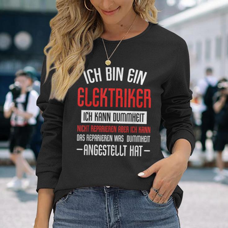 Electrician Sayings Accident Training Langarmshirts Geschenke für Sie