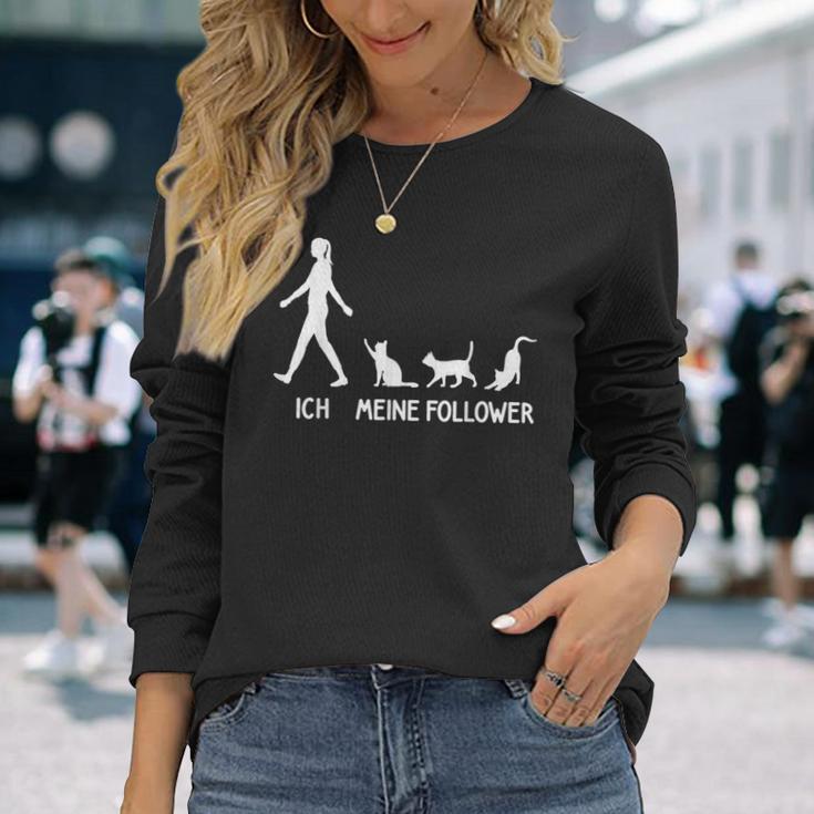 Ich Meine Follower Cats Saying Kitten Idea Cat Langarmshirts Geschenke für Sie