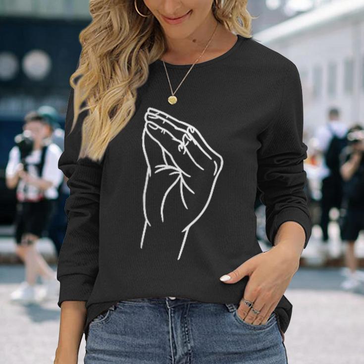 Italian Hand Gesture Italy Italiano Langarmshirts Geschenke für Sie