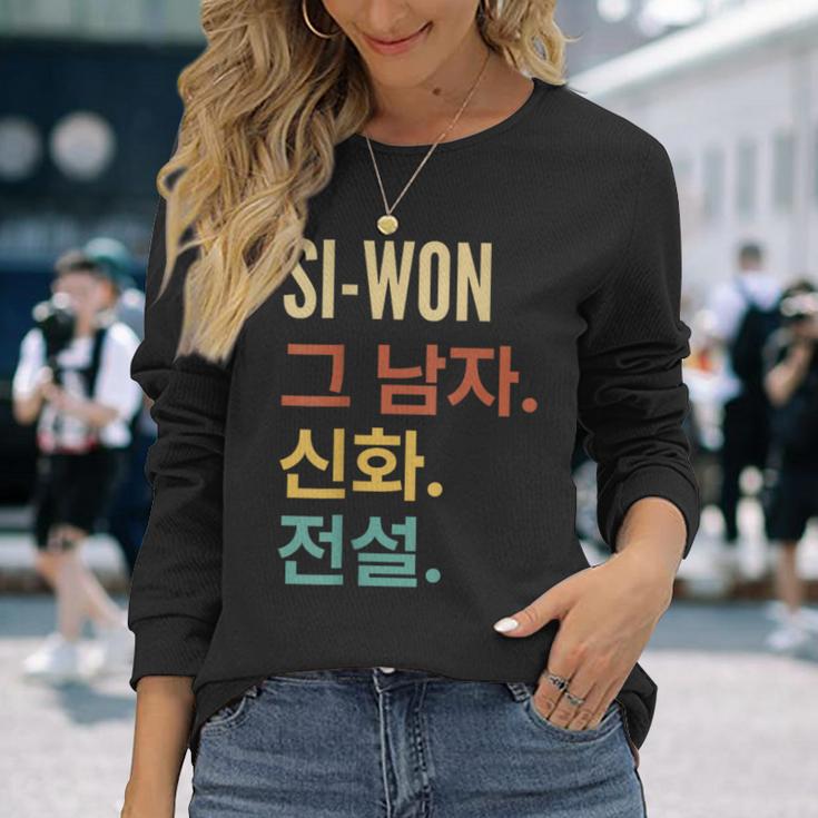 Korean First Name Si-Won Langarmshirts Geschenke für Sie