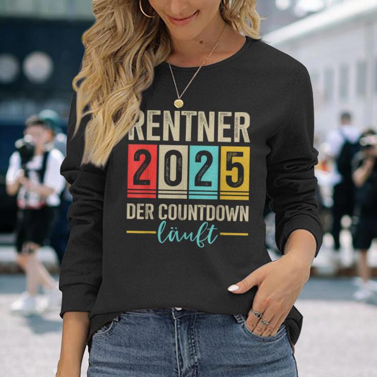 Pensioner 2025 Countdown Running For Retirement Langarmshirts Geschenke für Sie