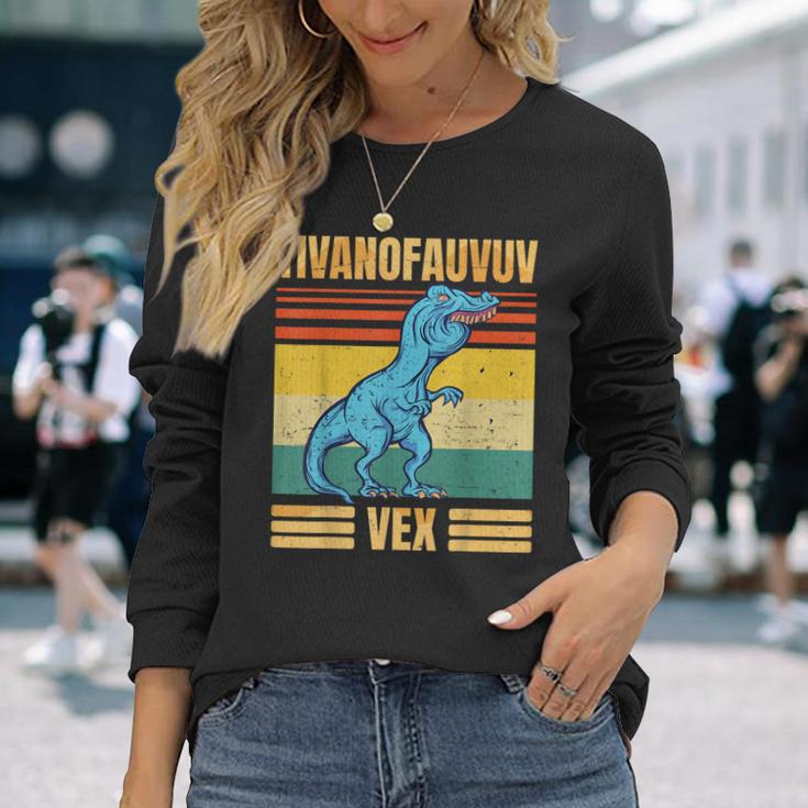 T-Rex Tyrannosaurus Tivanofauvuvex Meme Langarmshirts Geschenke für Sie