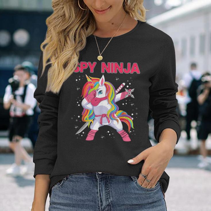 Gaming Spy Unicorn Ninja Gamer Gaming Enthusiast Langarmshirts Geschenke für Sie