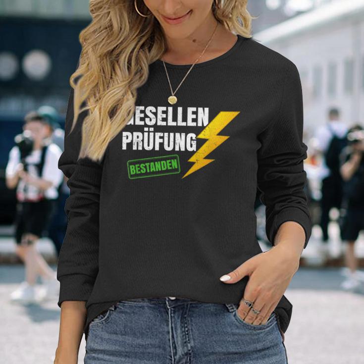 Gesellenprüfung Elektriker Gesellenbrief Saying Gesellen Langarmshirts Geschenke für Sie