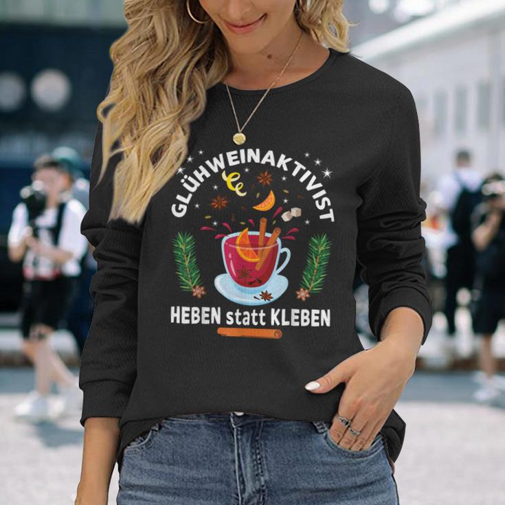 Glühweinaktivist Heben Statt Kleben Glühwein Aktivist Langarmshirts Geschenke für Sie