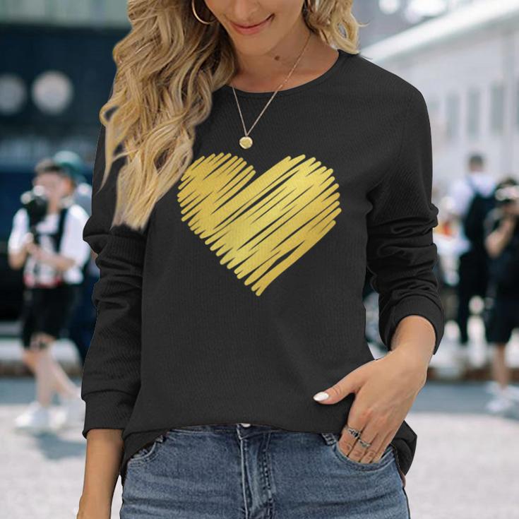 Golden Heart Langarmshirts Geschenke für Sie