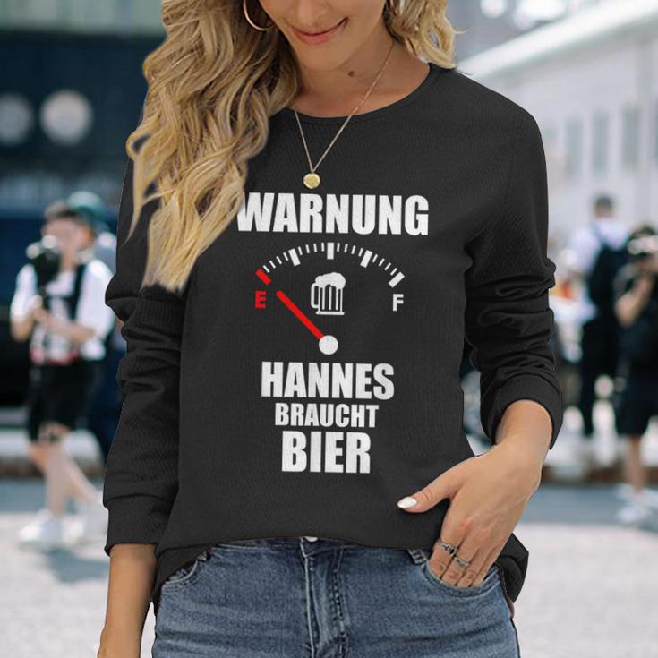 Hannes Nameorname Spruch Bier Biertrinker Langarmshirts Geschenke für Sie