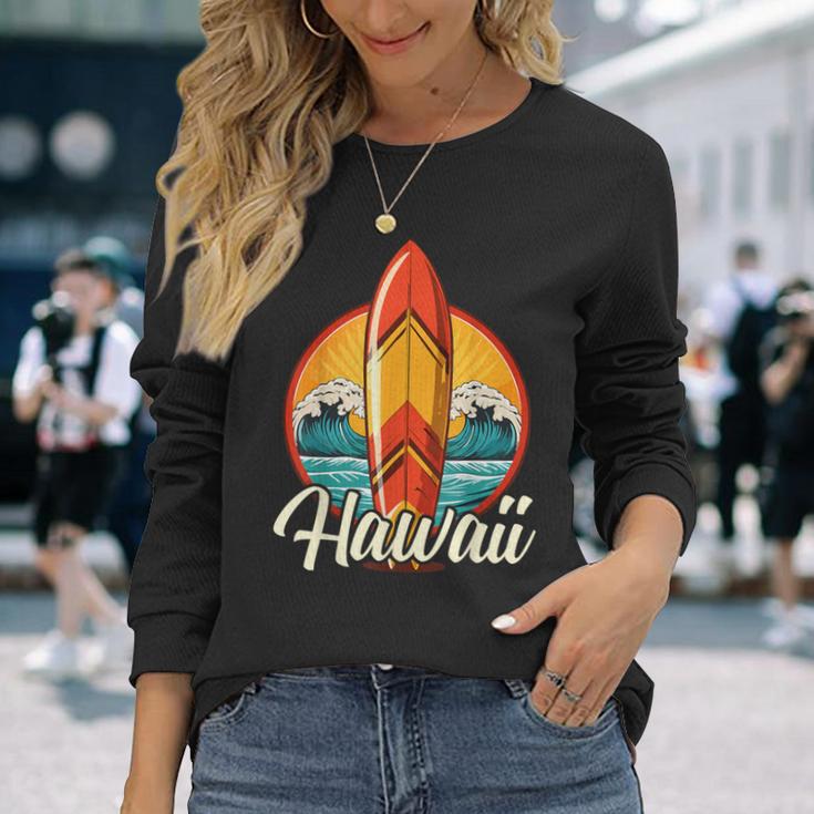 Hawaii Surfing Outfit Aloha Surfboard Retrointage Beach Langarmshirts Geschenke für Sie