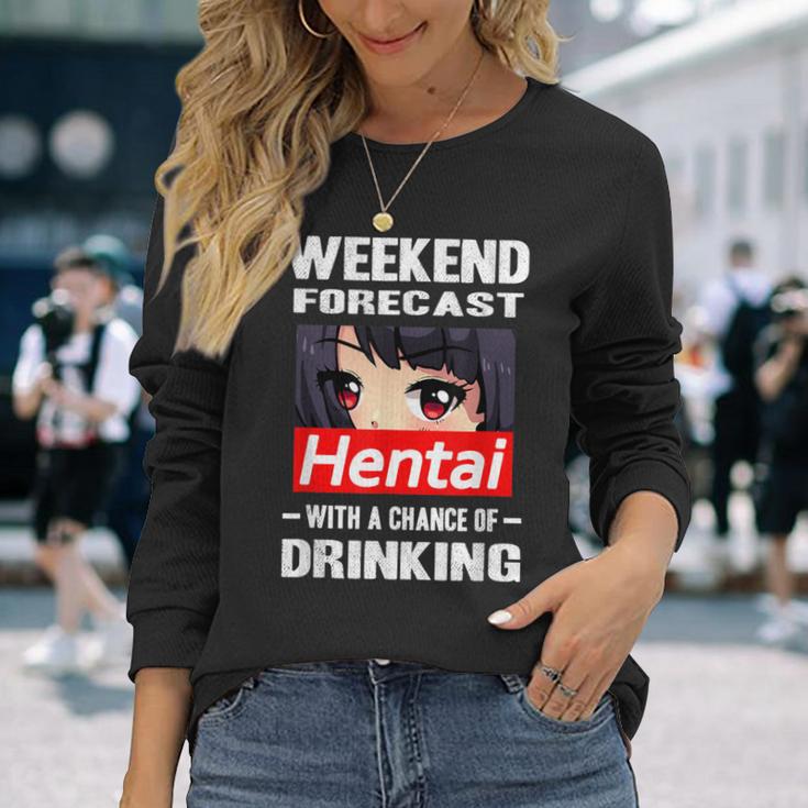 Hentai Drinking Japanese Anime Manga Langarmshirts Geschenke für Sie