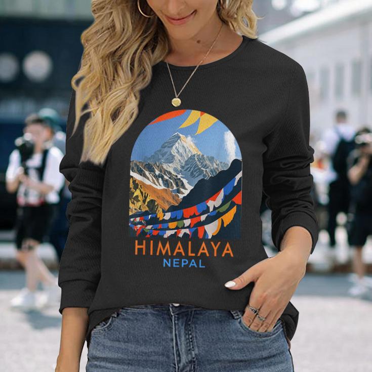 Himalaya Travel Mountain Exploration Lovertrip Himalaya Nepal Langarmshirts Geschenke für Sie