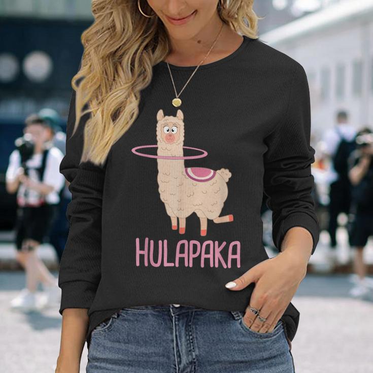 Hulapaka Alpaca Lama Hula Hooping Hoops Hoop Dance Hullern Langarmshirts Geschenke für Sie