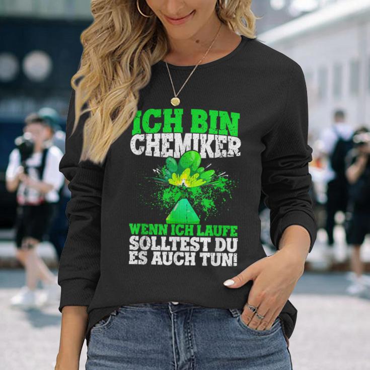 Ich Bin Chemiker Wenn Ich Laufe Solltest Du Es Auch Tun S Langarmshirts Geschenke für Sie