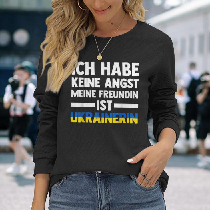 Ich Habe Keine Angst Meine Freundin Ist Ukrainer Langarmshirts Geschenke für Sie