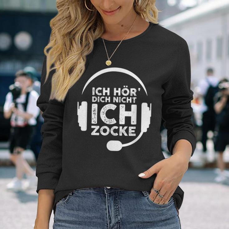 Ich Hördich Nicht Ich Zocke Gamer Joke Slogan Nerd Langarmshirts Geschenke für Sie