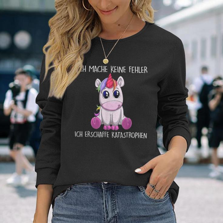 Ich Mache Keine Fehler Ich Erschaffe Katastrophen Einhorn Langarmshirts Geschenke für Sie