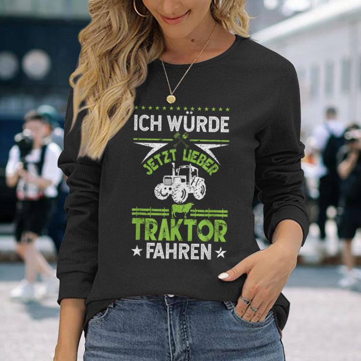 'Ich Würde Jetzt Lieber Tractor Driving' Langarmshirts Geschenke für Sie