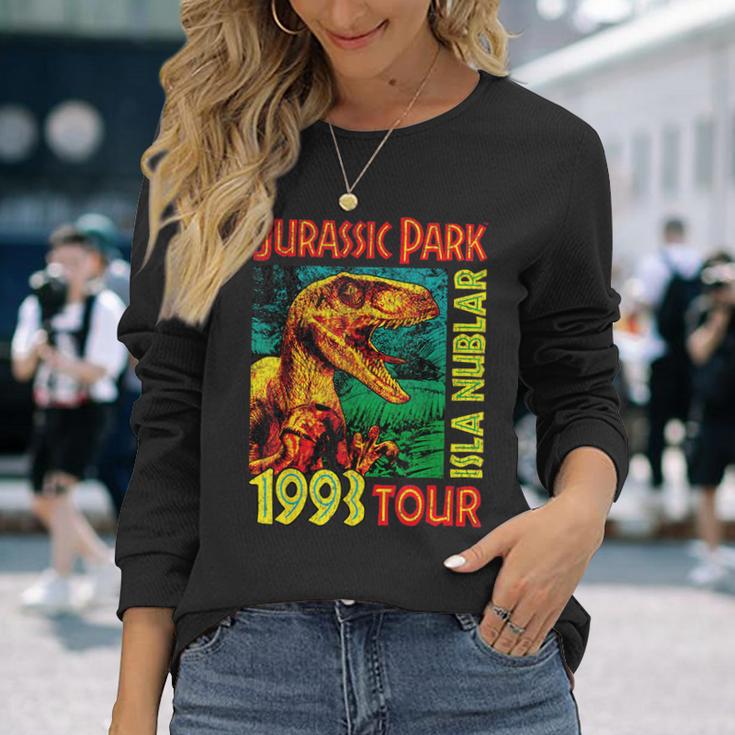 Jusrassic Park Isla Nublar 1993 Tour Poster Langarmshirts Geschenke für Sie