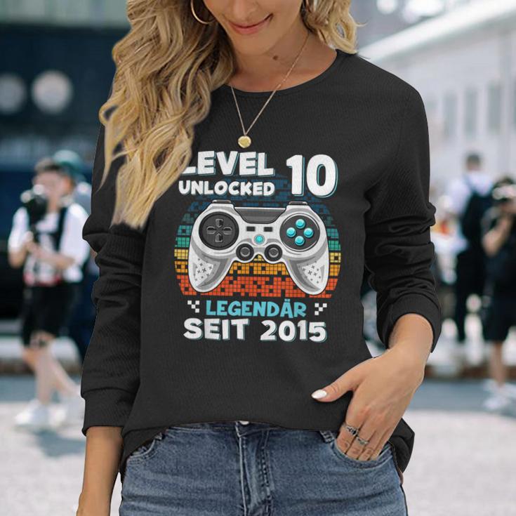 Level 10 Years Birthday Young Gamer 2015 Birthday Langarmshirts Geschenke für Sie