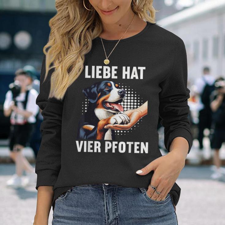 Liebe Hatier Pfoten Appenzeller Mountain Dog Langarmshirts Geschenke für Sie