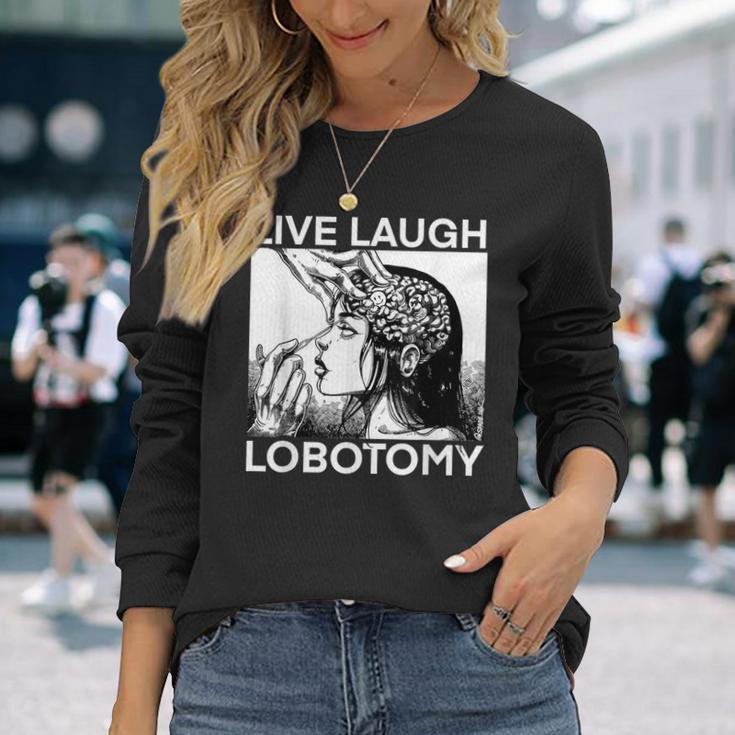 Live Laugh Lobotomy Spade Ink Langarmshirts Geschenke für Sie