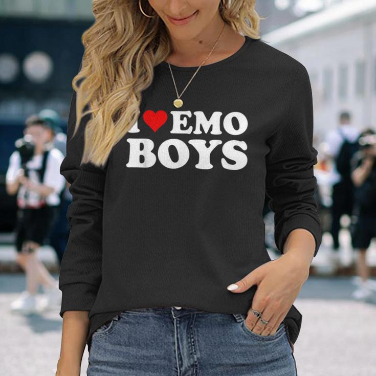 I Love Emo Boys Langarmshirts Geschenke für Sie