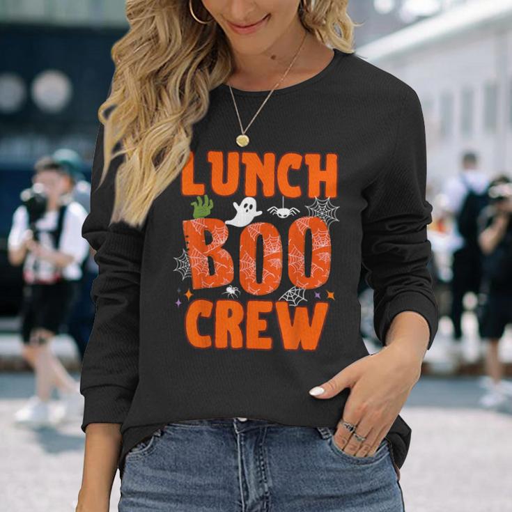 Lunch Lady Boo Crew Cafeteria Halloween Costume Matching Tee Long Sleeve T-Shirt Gifts for Her