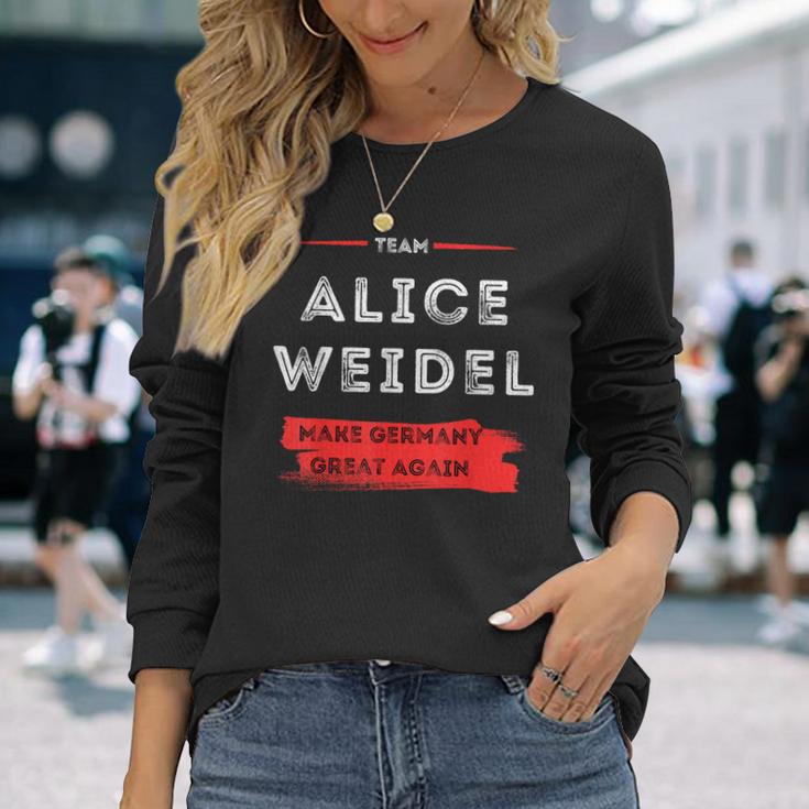 Mach Deutschland Wieder Großartig Team Alice Weidel Langarmshirts Geschenke für Sie